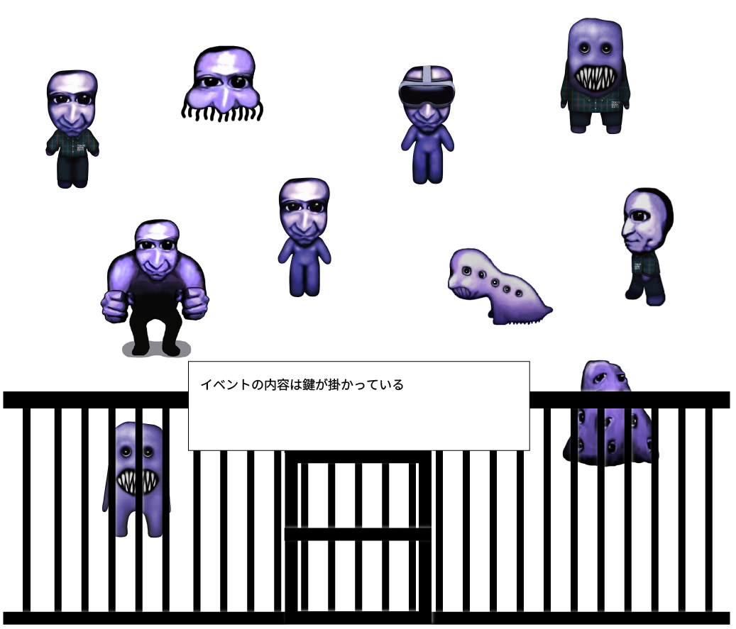 Various blue demons are pictured.