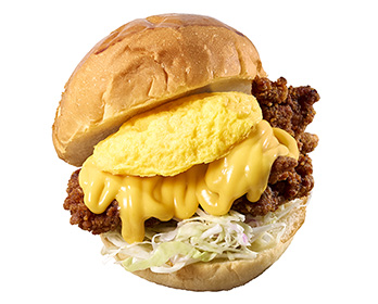 Tokyo Shinkaku Cheesy Omelette Chicken Burger